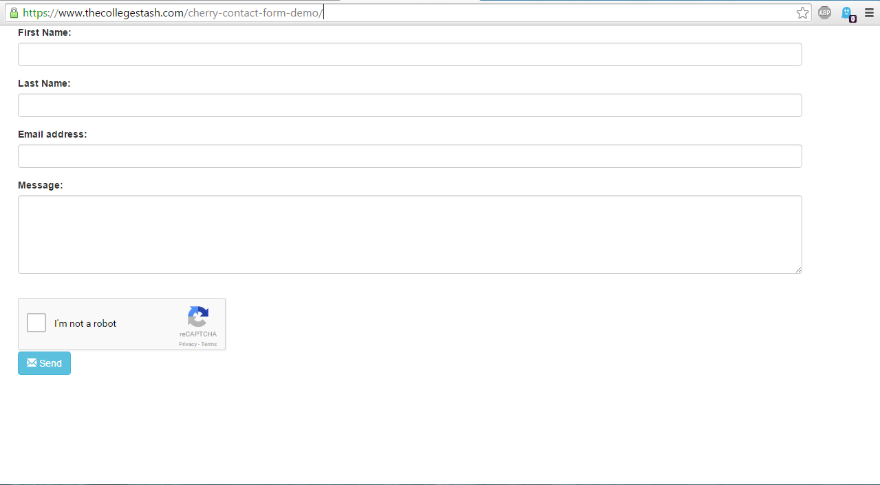 contact form